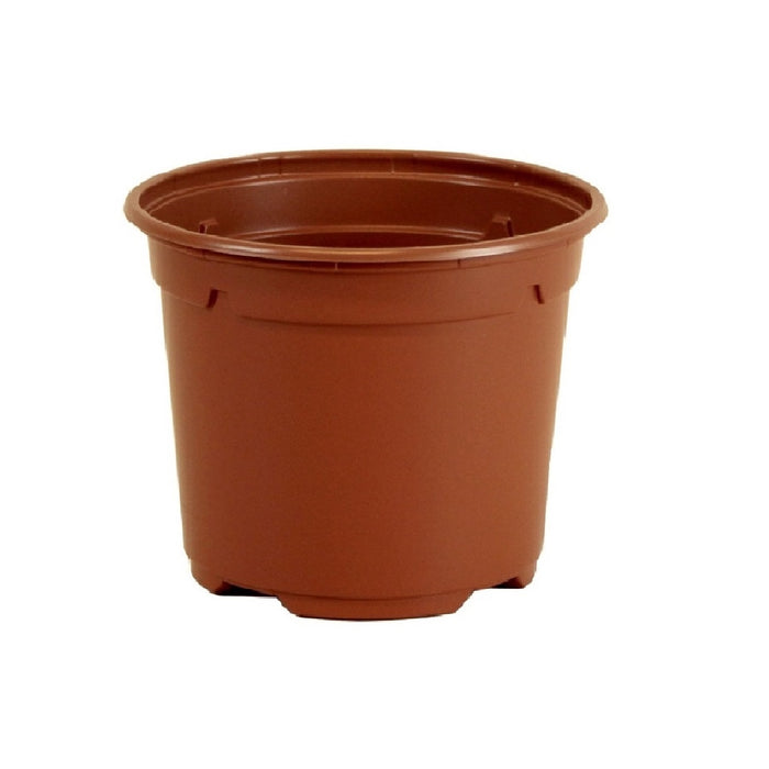 14cm Low Duo Round Plant Pot - Terracotta