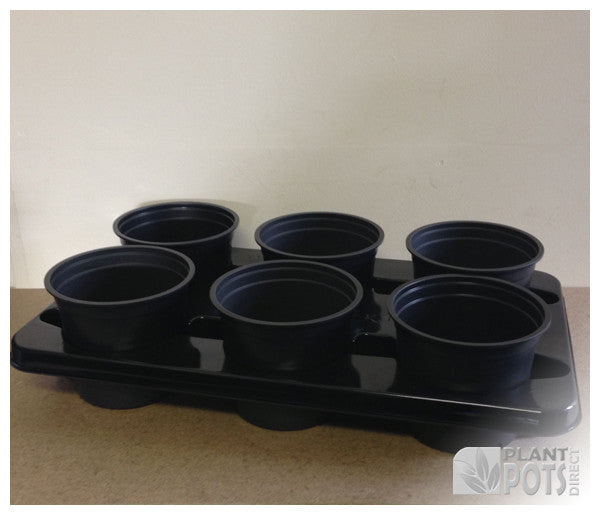 15cm Round full plant pot set - 6 pots