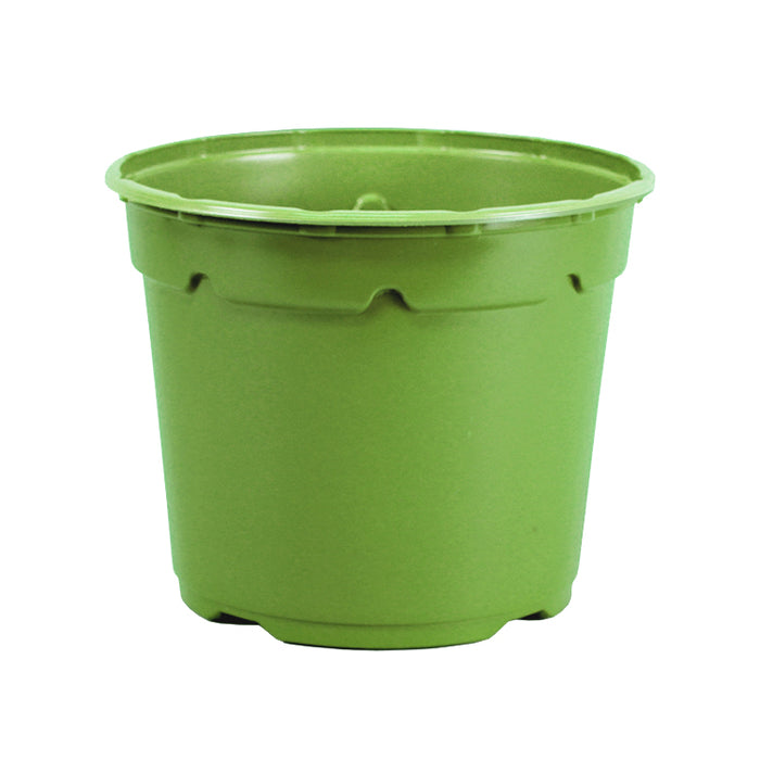 17cm Low Duo Round Plant Pot - Green