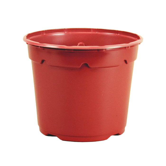 17cm Low Duo Round Plant Pot - Red