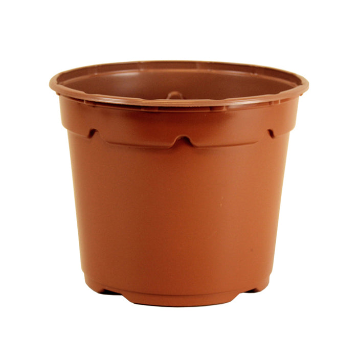 17cm Low Duo Round Plant Pot - Terracotta