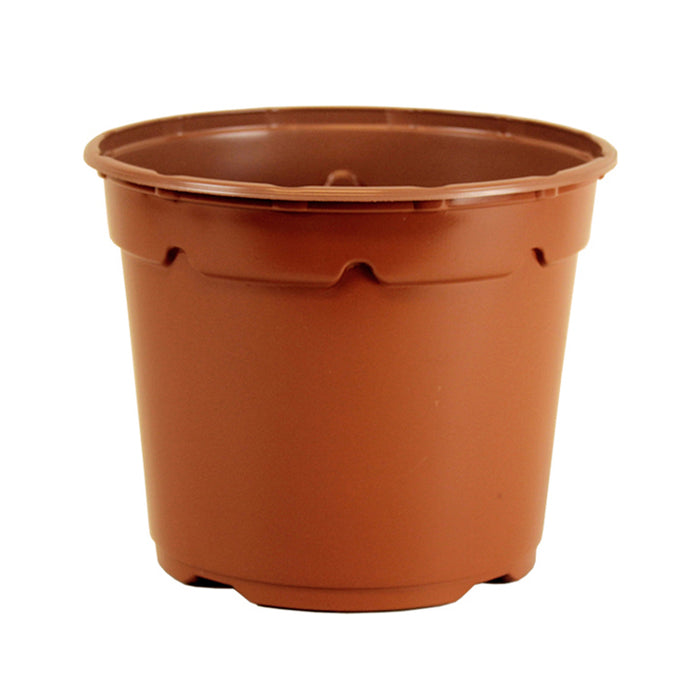 19cm Low Duo Round Plant Pot - Terracotta