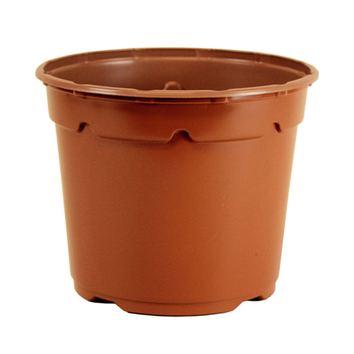 21cm Low Duo Round Plant Pot - Terracotta