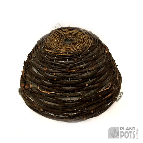 35cm / 14" - Willow & Black Rattan Round Baskets