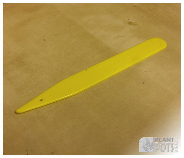 6" Yellow plastic plant label