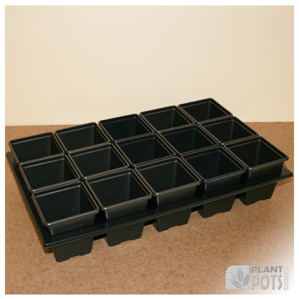 7cm Square plant pot set - 15 pots