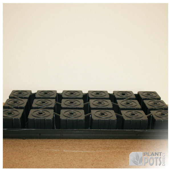 9cm Square plant pot carry tray - holds 18 pots