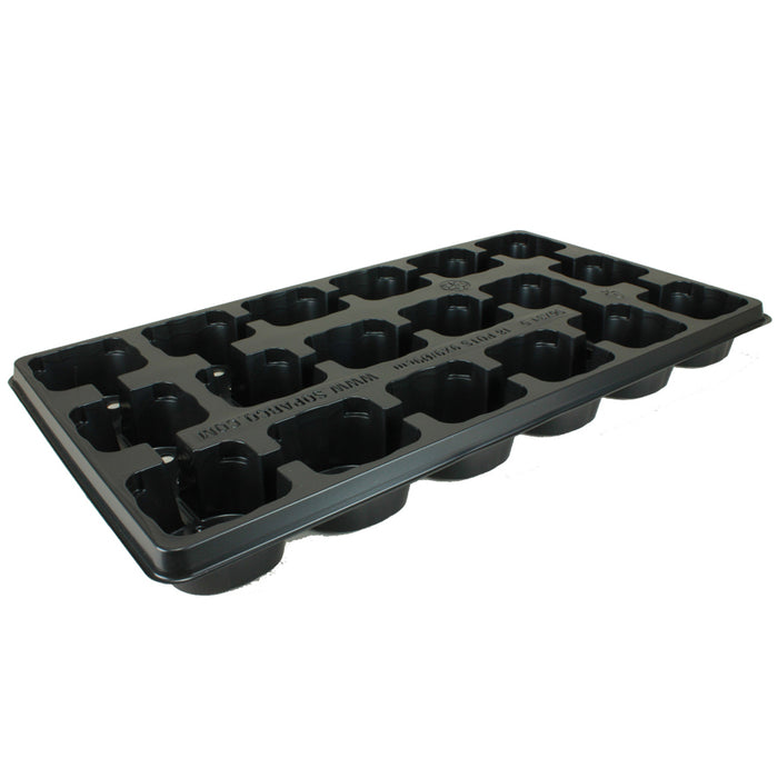 9cm Round Carry Tray - Black - Holds 18 pots