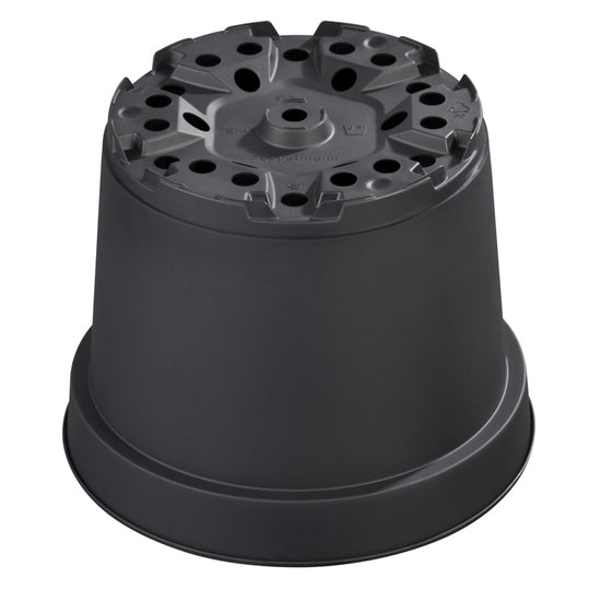 21cm Round plant pot (injection moulded) GREY