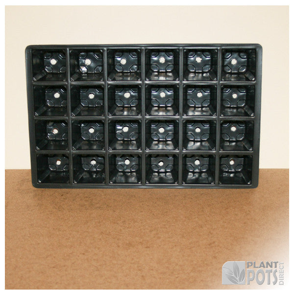 Cell Module Seed Tray Inserts Seed tray insert 24 - Black — Plant Pots Direct
